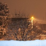 Balcone innevato tre