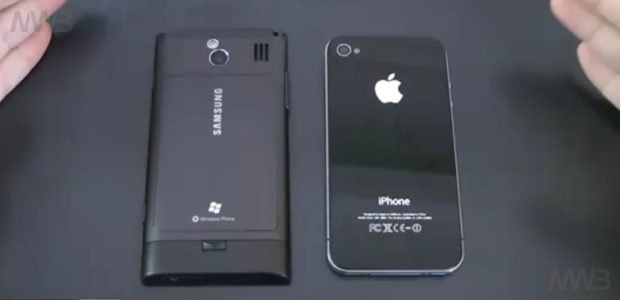 Samsung Omnia 7 contro Apple iPhone 4