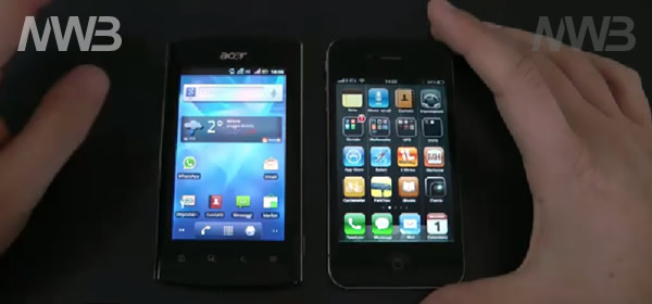 Acer Liquid Metal vs iPhone 4