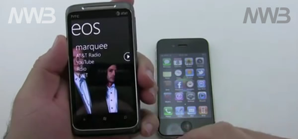 Windows Phone 7 sfida iPhone iOS