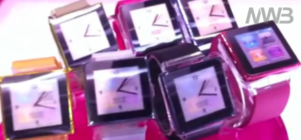 Un orologio a forma di iPod Nano