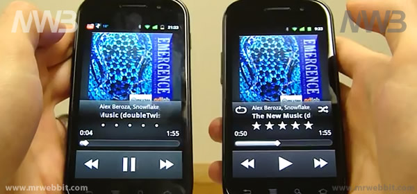 avviciniamo 2 smartphone android per condividere Mp3
