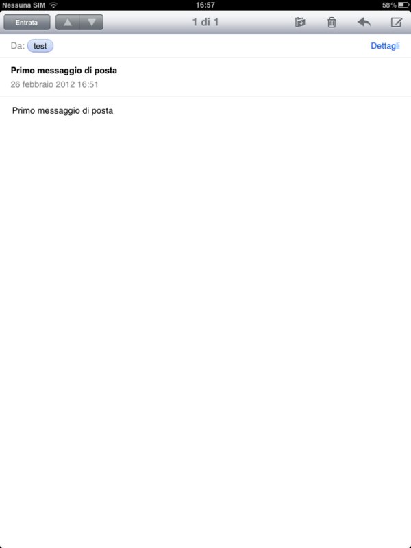 configurare mail su ipad 2, buona lettura a tutti delle proprie mail