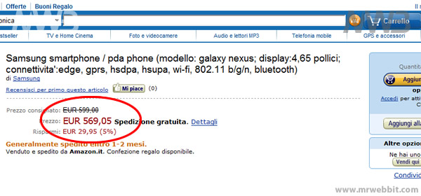 samsung nexus google prezzo offerta su amazon