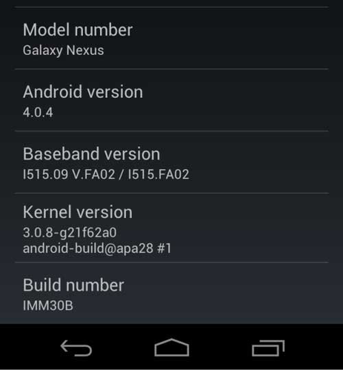 aggiornameto galaxy nexus 4.0.4