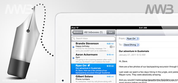 come si inviano le mail con ipad 2 il tablet di apple