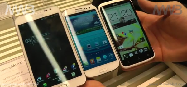 nuovo samsung galaxy S3a confronto con i suoi concorrenti HTC e NOTE e S2