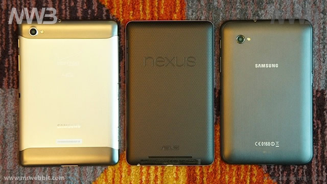 differenze fra i tablet e il nuovo google nexus 7 visti da dietro