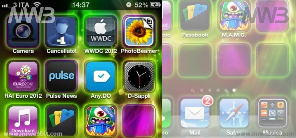 nuova homescreen e menu in ios 6 per iphone e ipad di apple