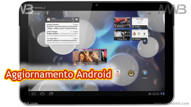 Motorola Xoom 3G download aggiornamento android ICS