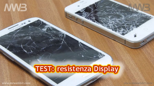 iphone 4s e samsung galaxy s3 display rotto dopo una caduta