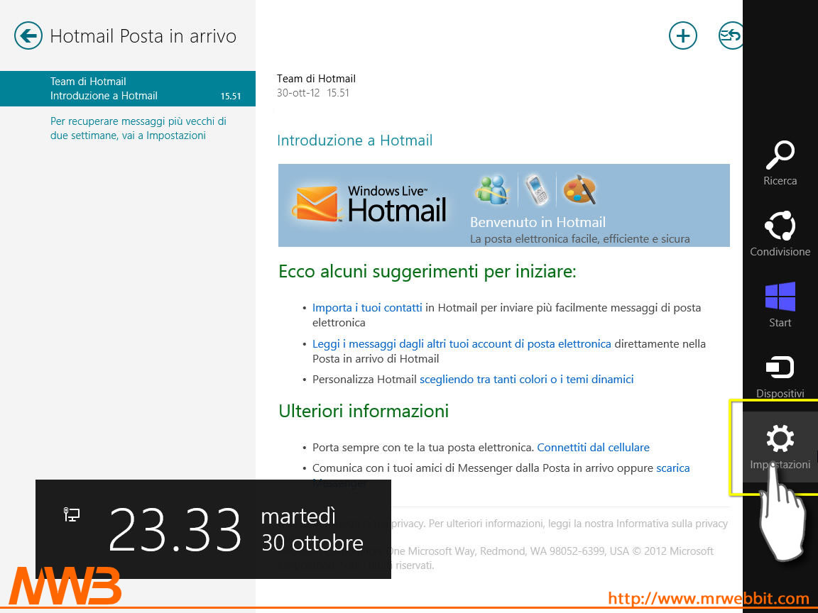 Scaricare la posta con protocollo POP3 e Windows 8