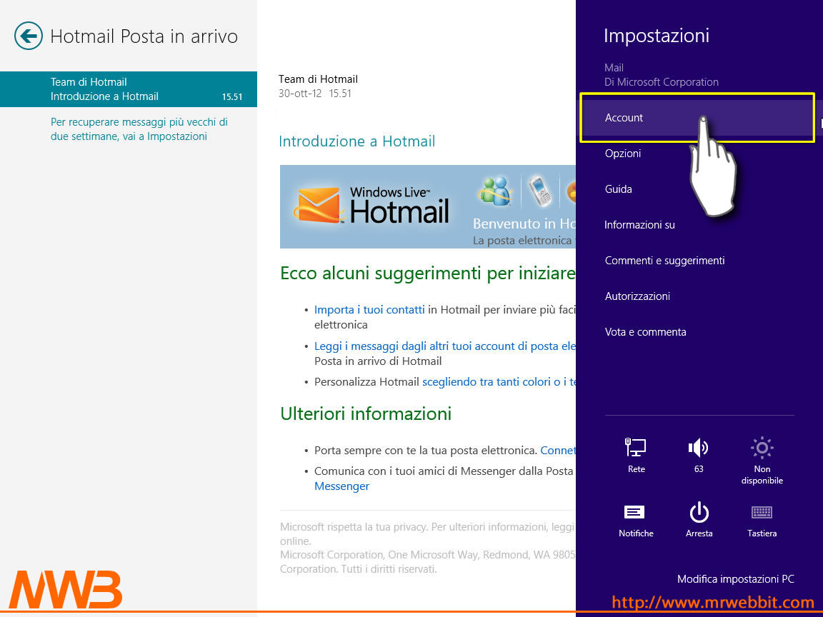 Scaricare la posta con protocollo POP3 e Windows 8