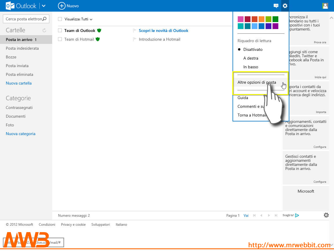 Scaricare la posta con protocollo POP3 e Windows 8