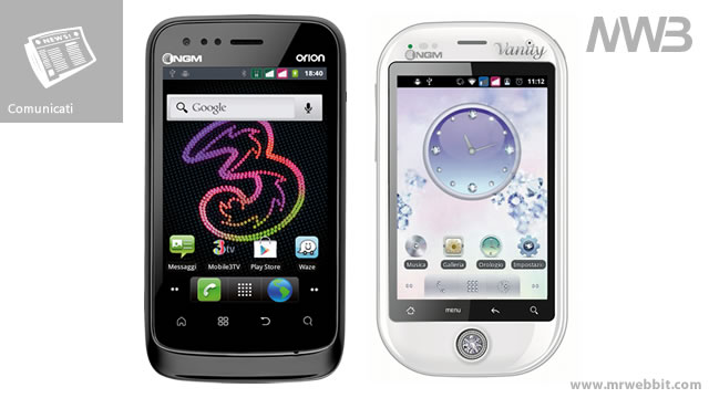 Vanity Smart e Orion, i primi smartphone Android Dual Sim
