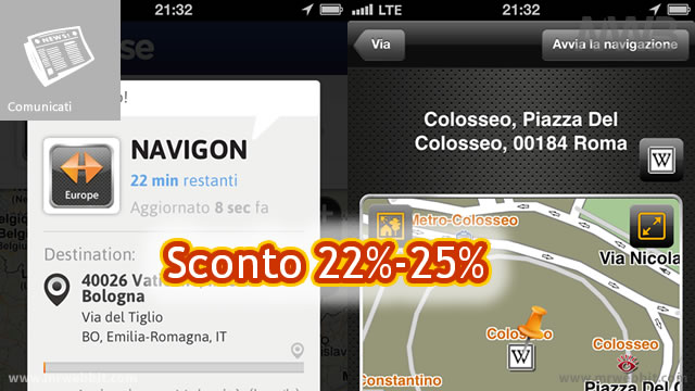 sconti navigatore satellitare navigon per iphone a android