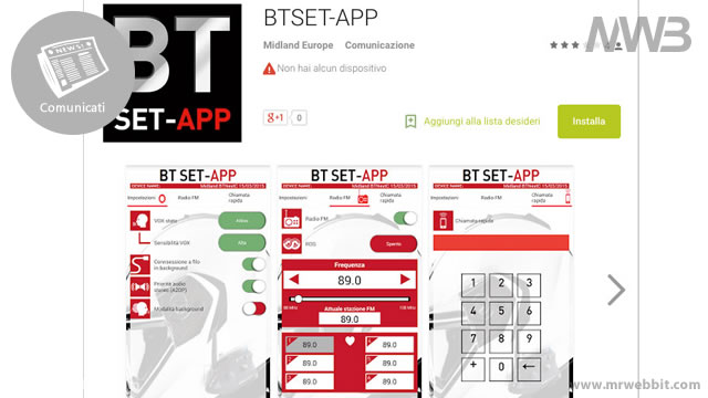 APP android e iphone per  connessione bluetooth per comunicare in moto con gli amici