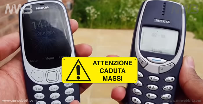 nokia 3310 test rottura molto resistente